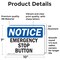 Signmission Emergency Stop Button, 10 in W x Rectangle, Vinyl Decal OS-2PACK-NS-D-710-L-11915 - alternate 5